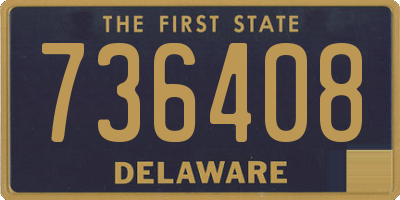 DE license plate 736408