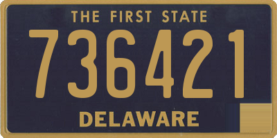 DE license plate 736421