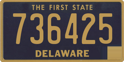 DE license plate 736425
