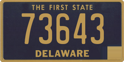 DE license plate 73643