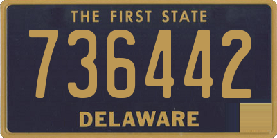 DE license plate 736442