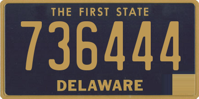 DE license plate 736444