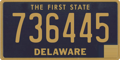 DE license plate 736445