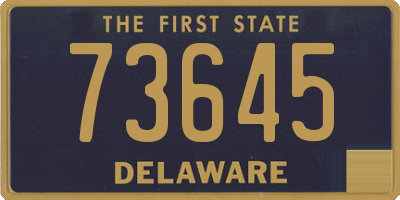 DE license plate 73645