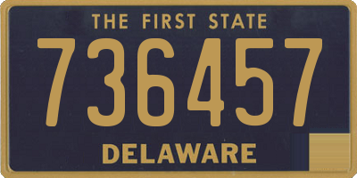 DE license plate 736457