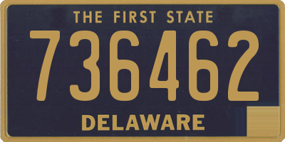 DE license plate 736462
