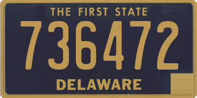 DE license plate 736472