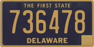 DE license plate 736478