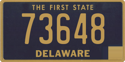 DE license plate 73648