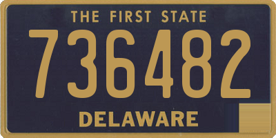 DE license plate 736482