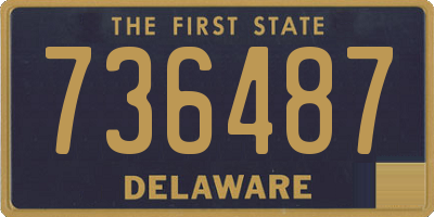 DE license plate 736487