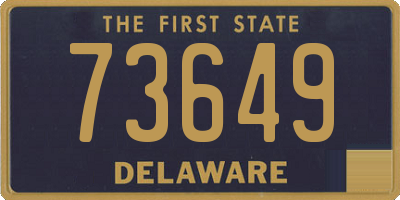 DE license plate 73649