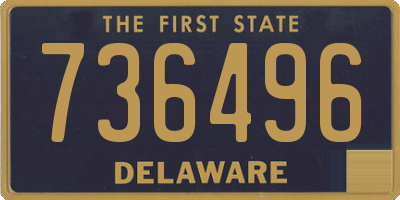 DE license plate 736496