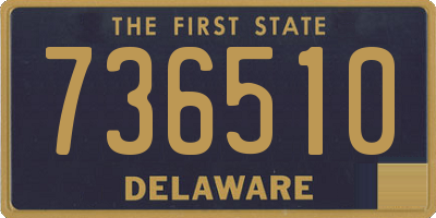 DE license plate 736510