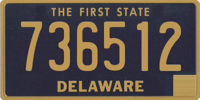 DE license plate 736512