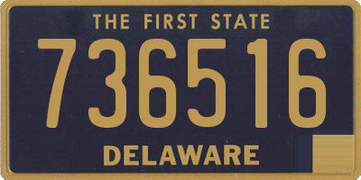 DE license plate 736516