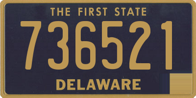 DE license plate 736521