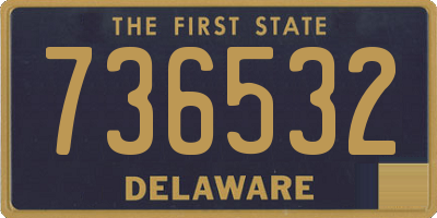 DE license plate 736532