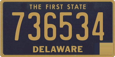 DE license plate 736534