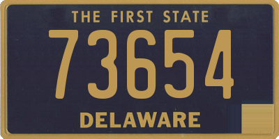 DE license plate 73654