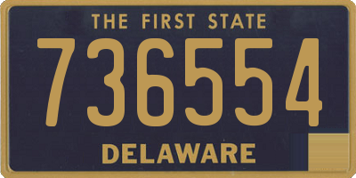 DE license plate 736554