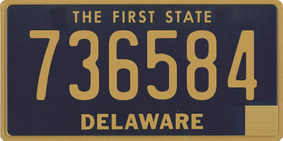 DE license plate 736584
