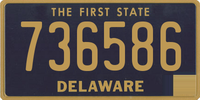 DE license plate 736586