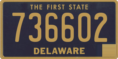 DE license plate 736602