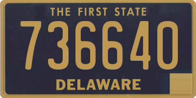 DE license plate 736640
