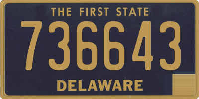 DE license plate 736643