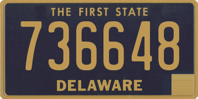 DE license plate 736648