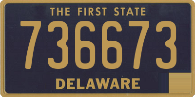 DE license plate 736673