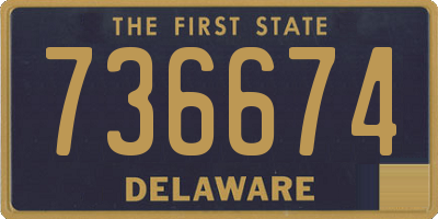 DE license plate 736674