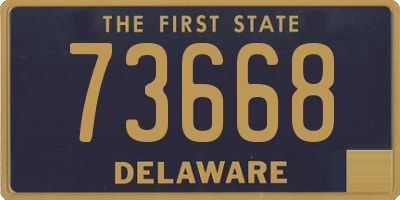 DE license plate 73668