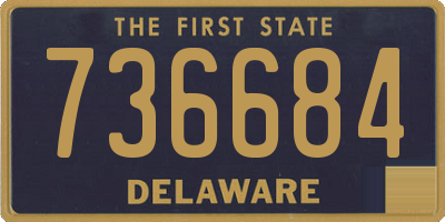 DE license plate 736684
