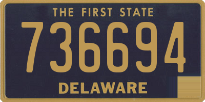 DE license plate 736694
