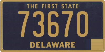 DE license plate 73670