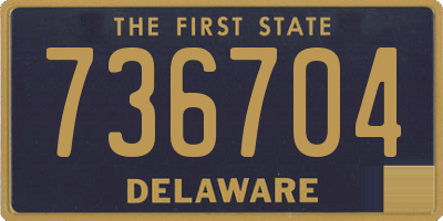 DE license plate 736704