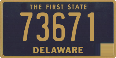 DE license plate 73671