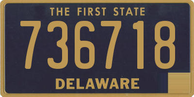 DE license plate 736718