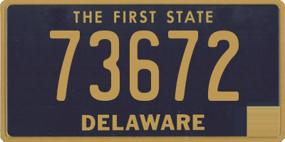 DE license plate 73672