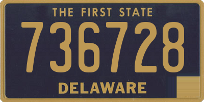 DE license plate 736728