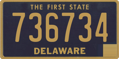 DE license plate 736734