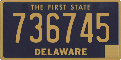 DE license plate 736745