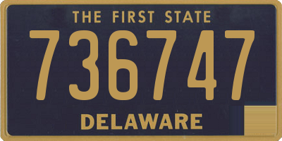 DE license plate 736747