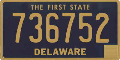 DE license plate 736752