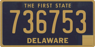 DE license plate 736753