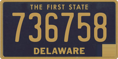 DE license plate 736758