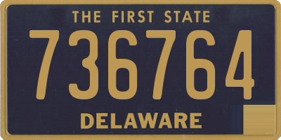 DE license plate 736764