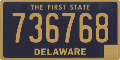 DE license plate 736768
